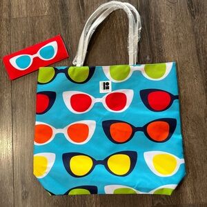 Estée Lauder Lisa Perry Sunglasses Tote Bag w/sunglasses case vintage Y2K